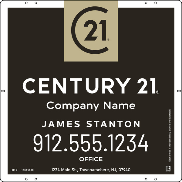 Aluminum Composite Agent Yard Panel 24x24 - Century 21 | Lowen Sign