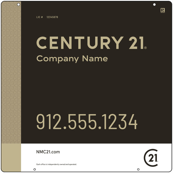 Aluminum Composite Hanging Panel 24x24 DF - Century 21 | Lowen Sign