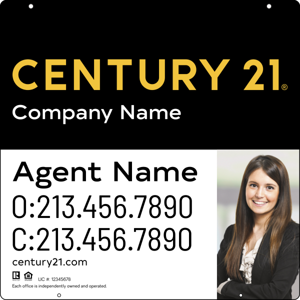 Steel Hanging Panel 24x24 DF - Century 21 | Lowen Sign