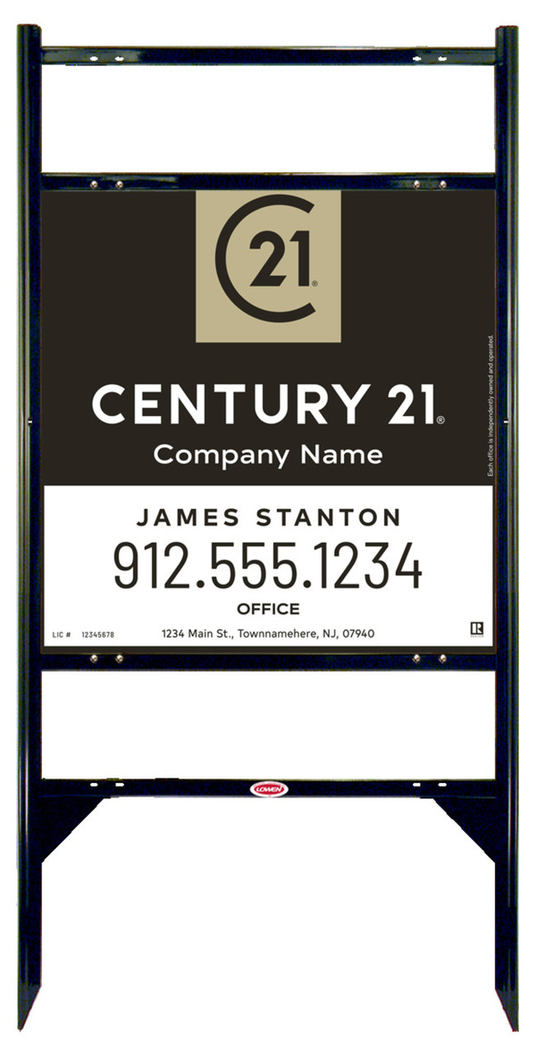 Thor Frame Unit 24x24 Aluminum Agent Property Gold - Century 21 | Lowen Sign