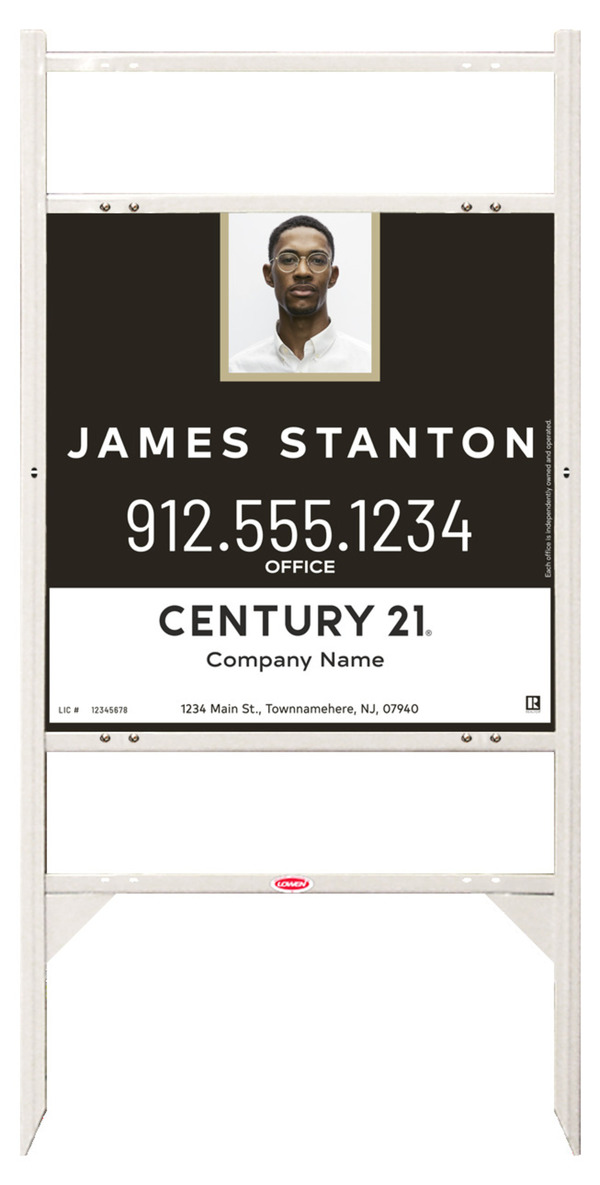 Thor Frame Unit 24x24 Aluminum Agent Photo Centric White - Century 21 | Lowen Sign