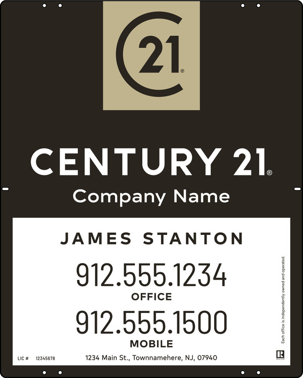 Aluminum Composite Agent Yard Panel 30x24 - Century 21 | Lowen Sign
