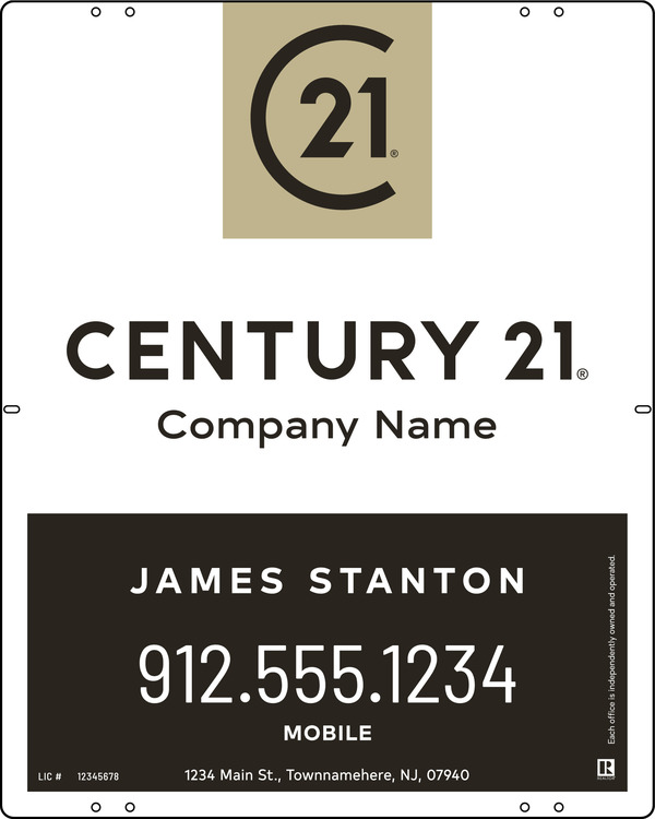 Aluminum Composite Agent Yard Panel 30x24 - Century 21 | Lowen Sign
