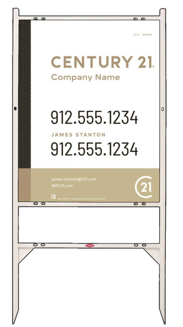 Gibraltar Frame Unit 30x24 Aluminum Composite Signature White - Century 21 | Lowen Sign