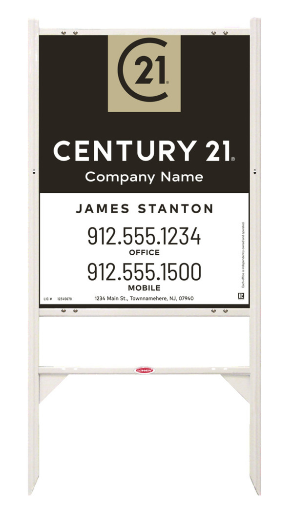 Gibraltar Frame Unit 30x24 Aluminum Composite Agent Sales White - Century 21 | Lowen Sign