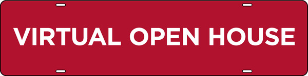 Virtual Open House Sign Rider, 6h x 24w, Steel