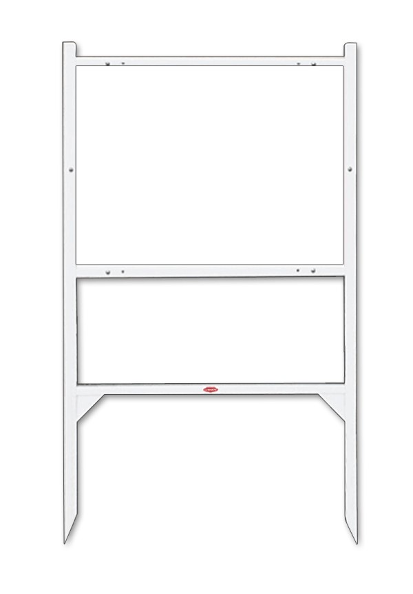Angle Iron Sign Frame,  18h x 24w - White