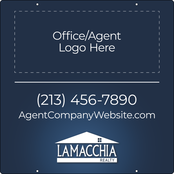 Reflective Office w Logo Hanging Sign Panel, 30h x 30w, 3mm Aluminum Composite