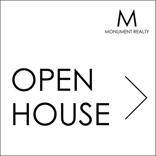 Directional Open House Sign Panel, 18h x 24w, 4mm Corrugated Plastic