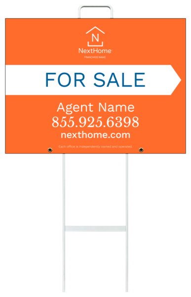 Grab and Go Agent For Sale Sign Panel Unit, 18h x 24w, 4mm Corrugated