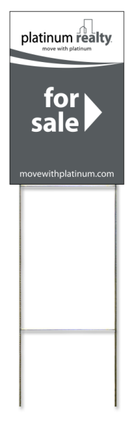Wire Stake and For Sale Sign Panel, Corrugated 4mm, 18h x 12w