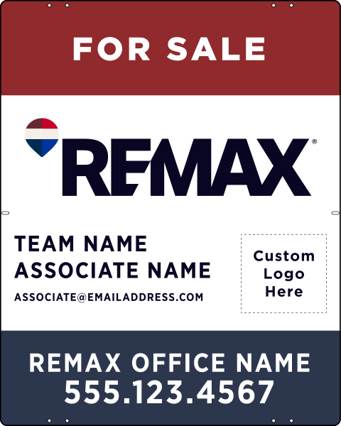 Reflective Associate Name, Team Name w Team Logo Sign Panel, 30h x 24w, .040 Aluminum