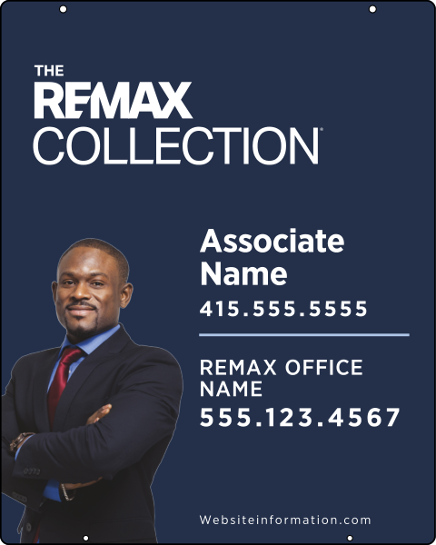 Collection Associate Name w Cut Out Photo Hanging Sign Panel,  30h x 24w, Steel