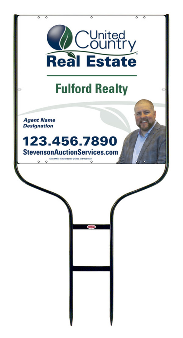 Round Rod Frame and Photo Sign Panel Unit, 24h x 24w, Steel