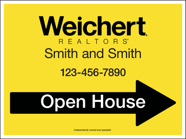 Open House Sign Panel, 4mm Corrugated, 18h x 24w