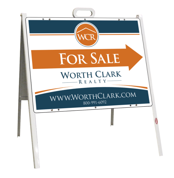 A-Frame and For Sale Sign Panel Unit, 18h x 24w, Steel