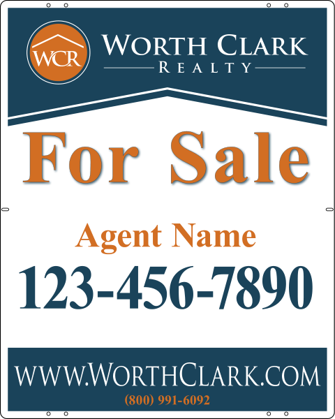 Reflective Agent Sign Panel, 30h x 24w, Steel